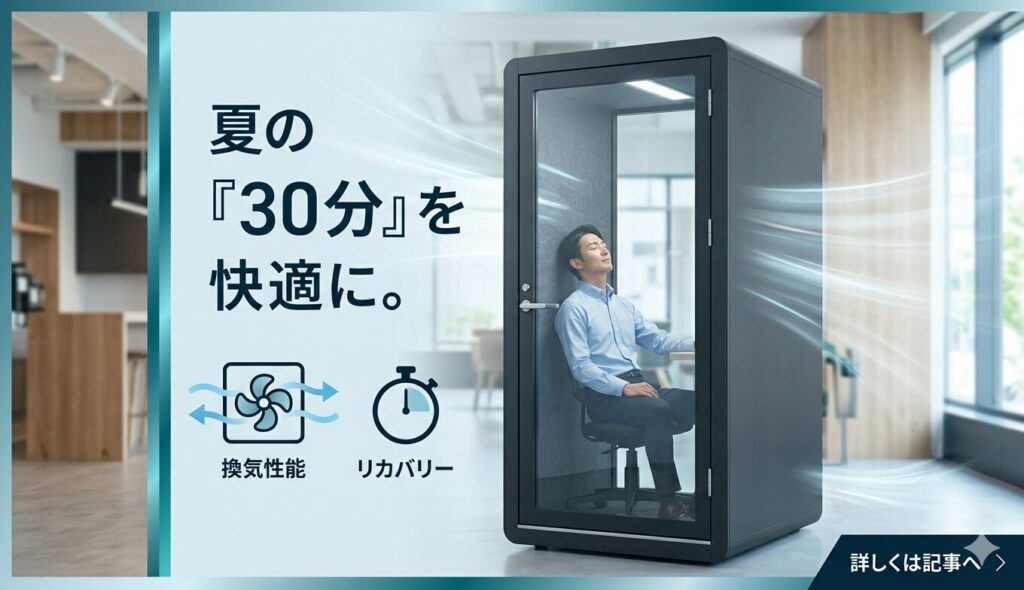 夏の暑さを個室ブースで快適に