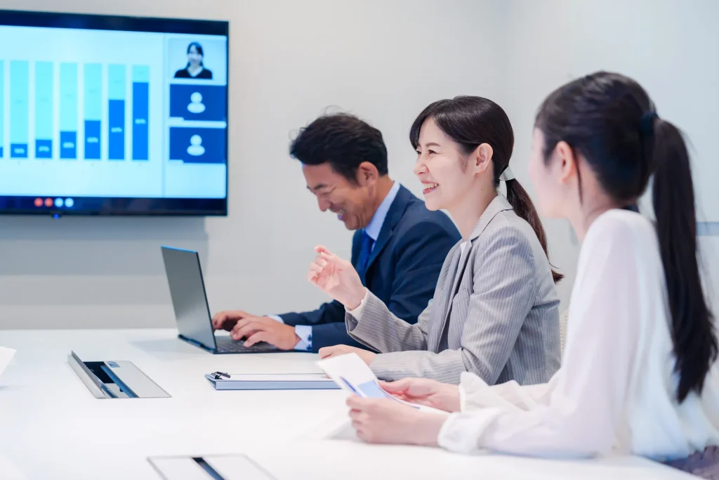 web会議個室ブースでの写真