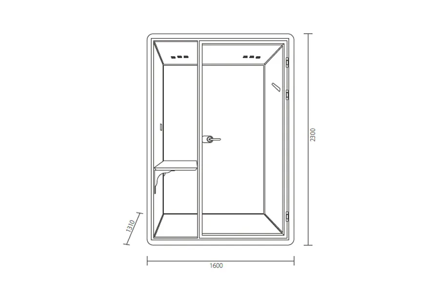 アイ・スペースMモデル（寸法／正面）