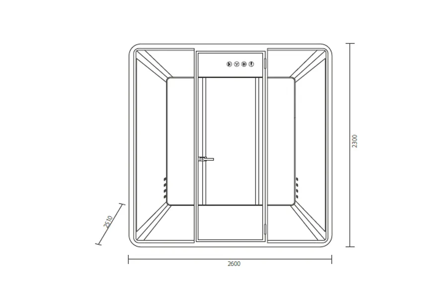 アイ・スペースXLモデル（寸法／正面）