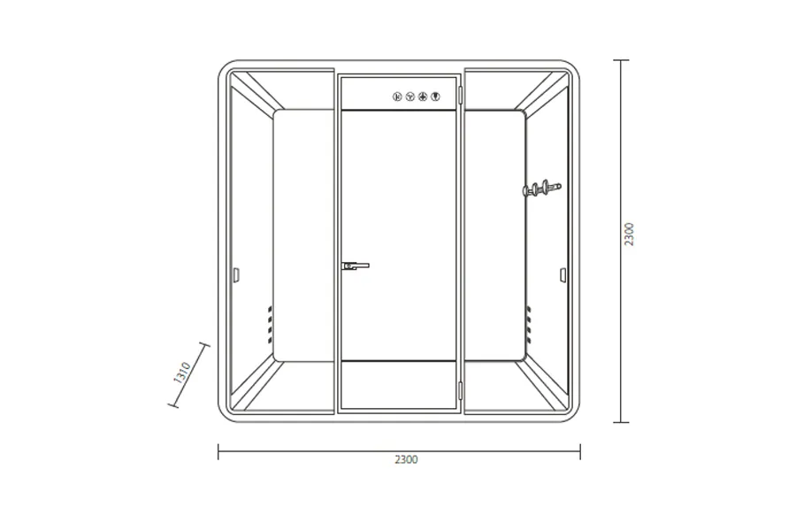アイ・スペースLモデル（サイズ／正面）