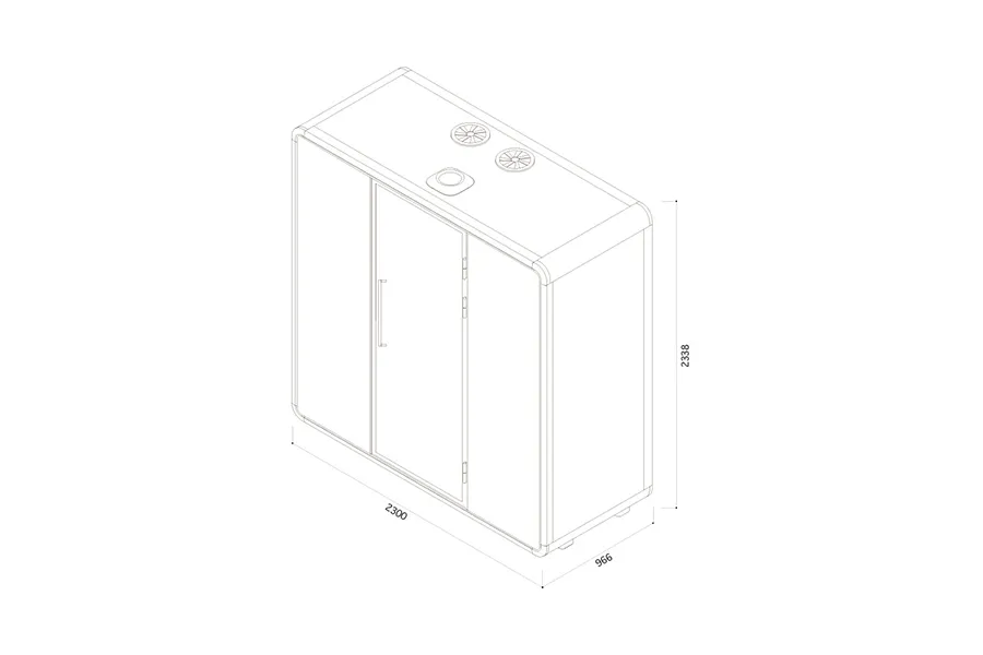 アイ・スペースSLモデル（寸法／斜め上）
