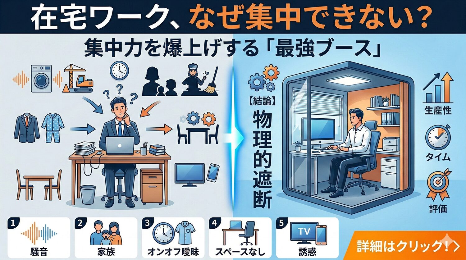 在宅ワークで集中できない理由
